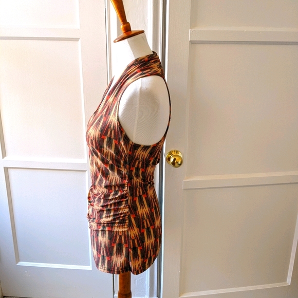 Viereck pattern v neck top Size xs - Picture 3 of 12